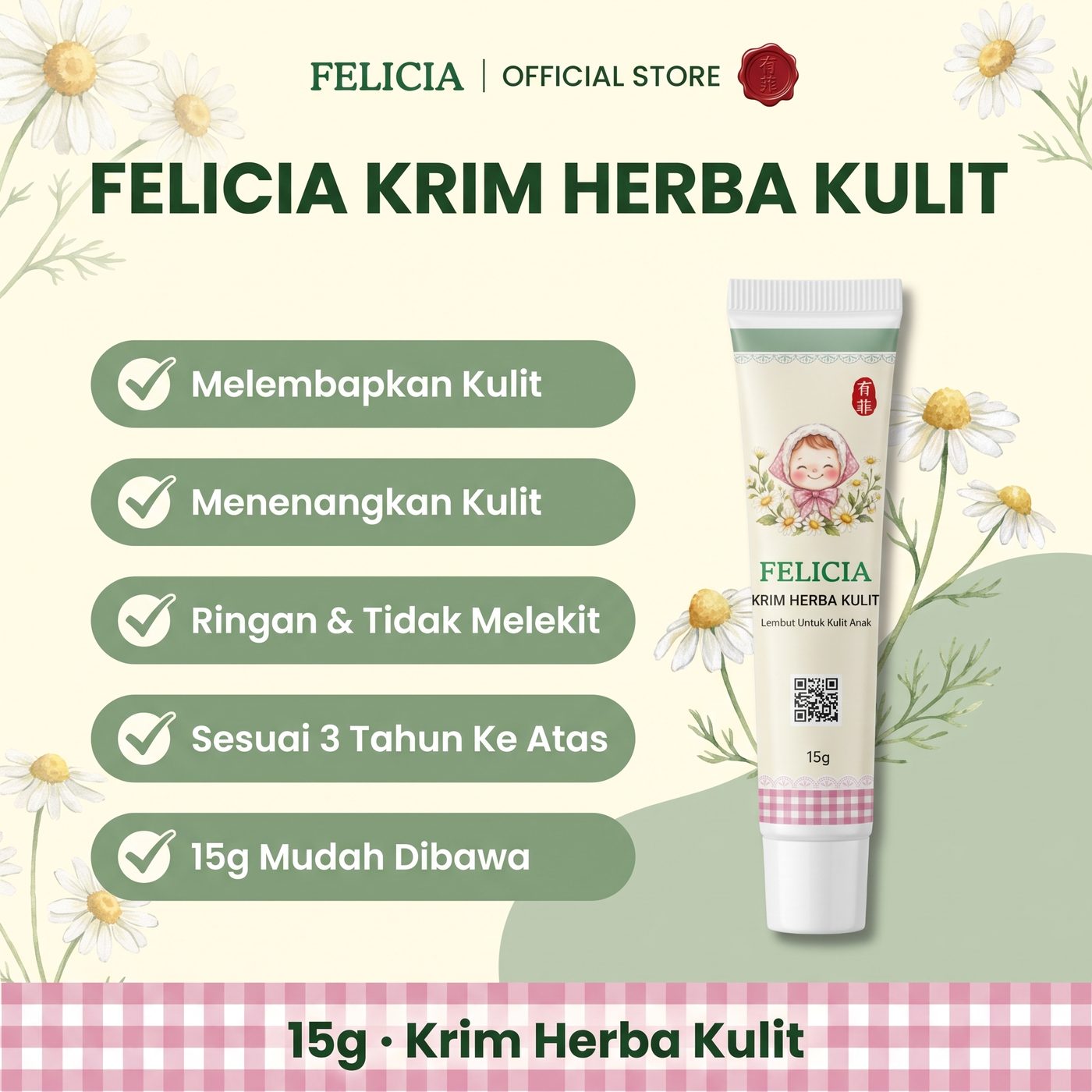 FELICIA benefits overview — moisturises, soothes, light and non-sticky